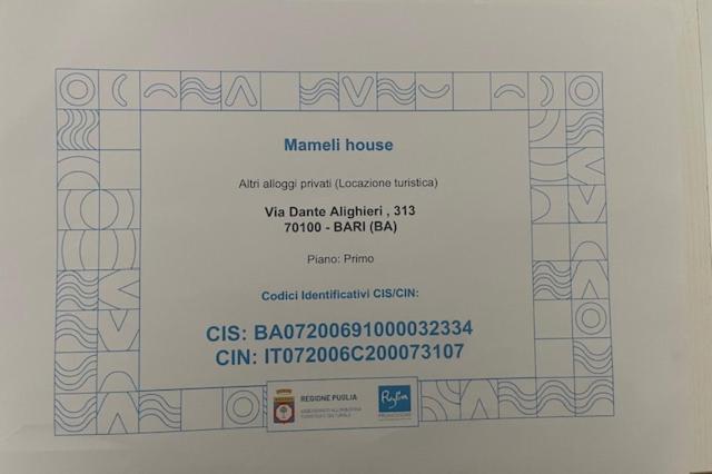 Mameli House Lägenhet Bari Exteriör bild
